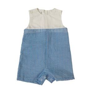NWT Petit Ami 6M Blue Check Sunsuit